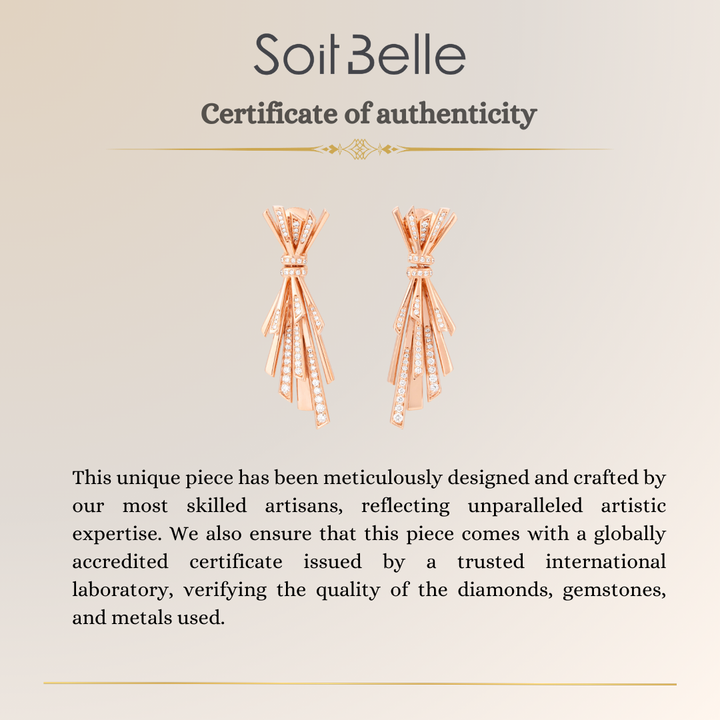 Rose Gold Diamond Earrings