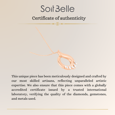Etoil Radiant Rose Gold Diamond Pendant