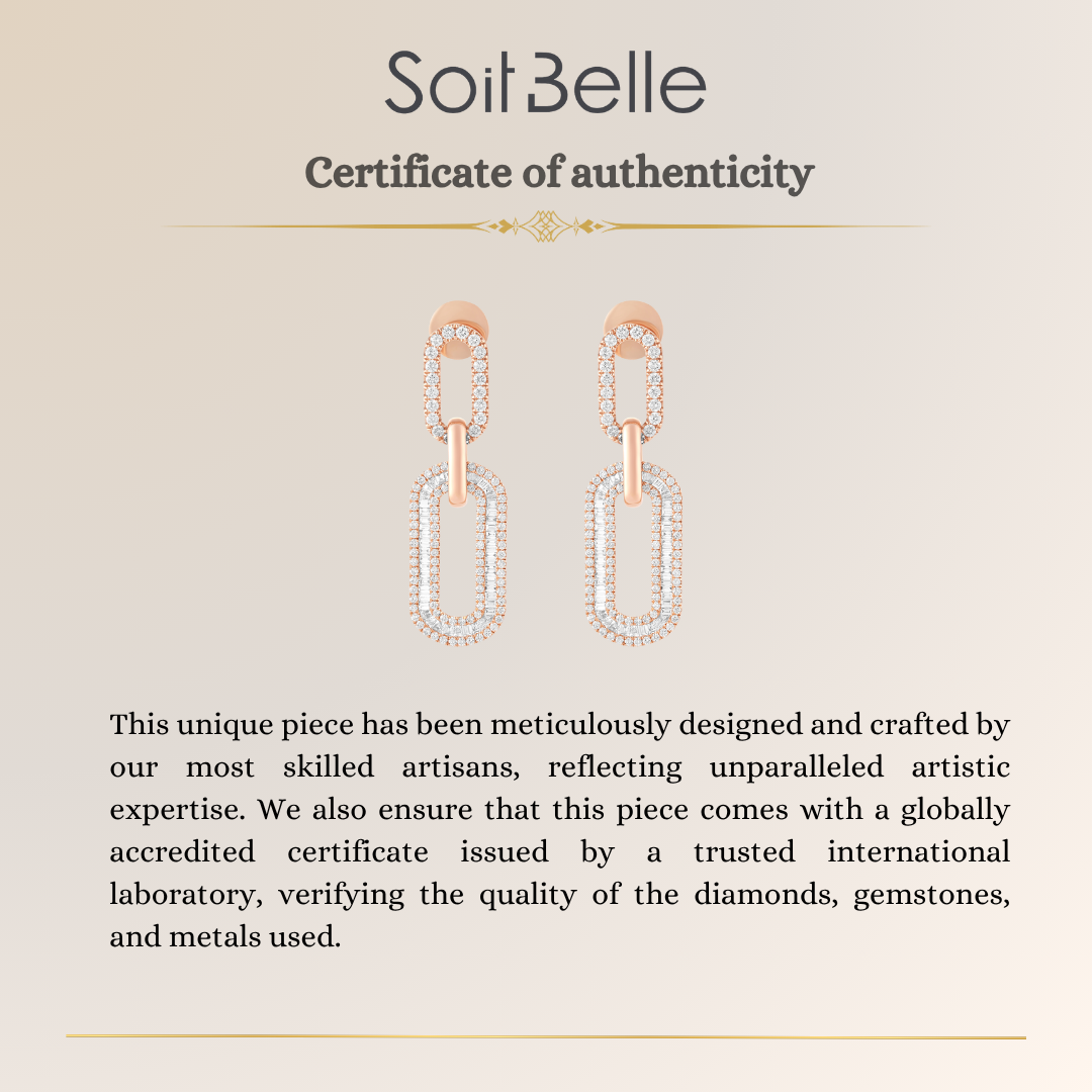 Diamond Chain Link Earrings 