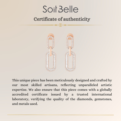Diamond Chain Link Earrings 