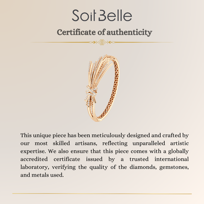 Rose Gold Diamond Ribbon Bangle