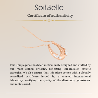 ETOILE Celestial Crescent Rose Gold Necklace