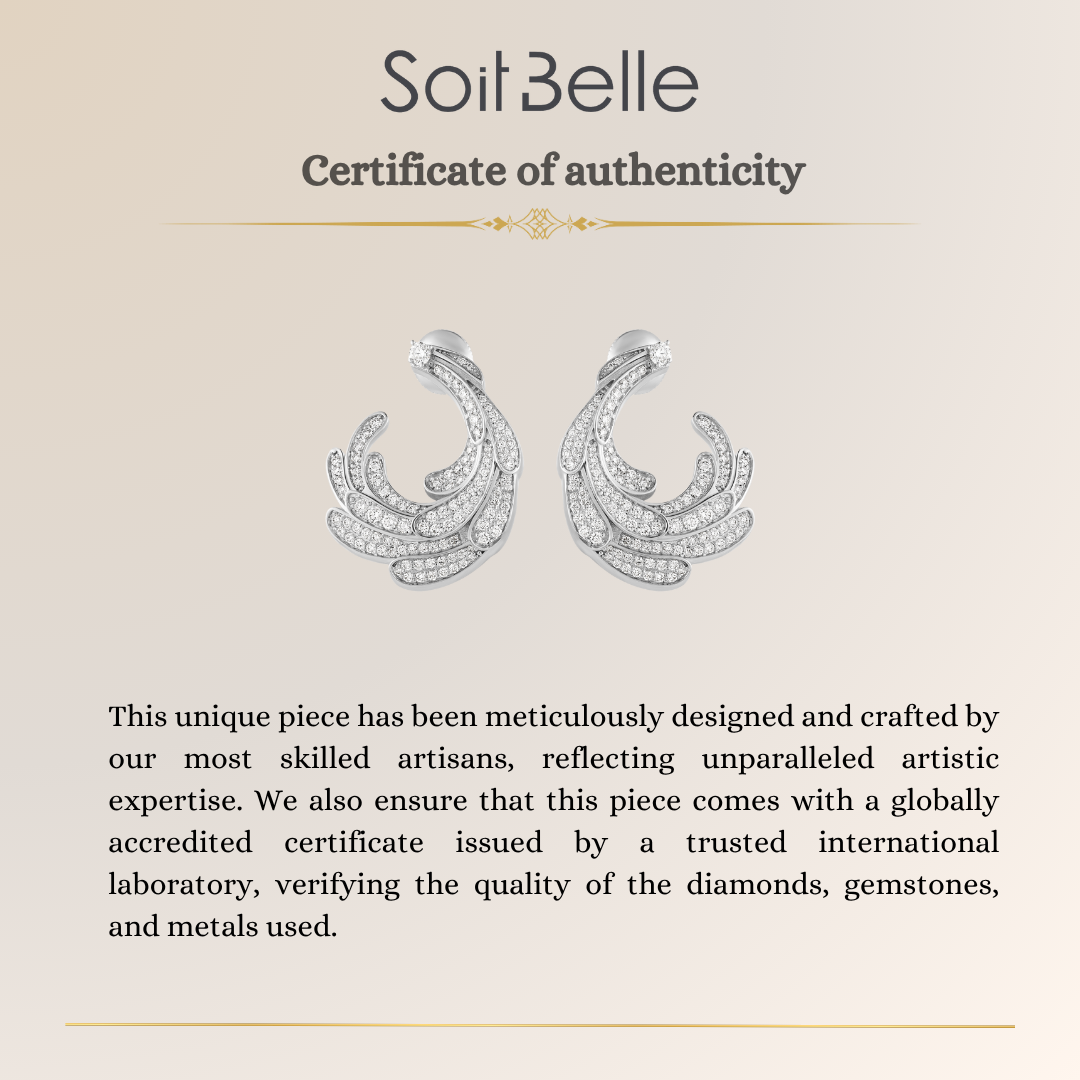 ETOILE WHITE Gold Luna Swirl Earring