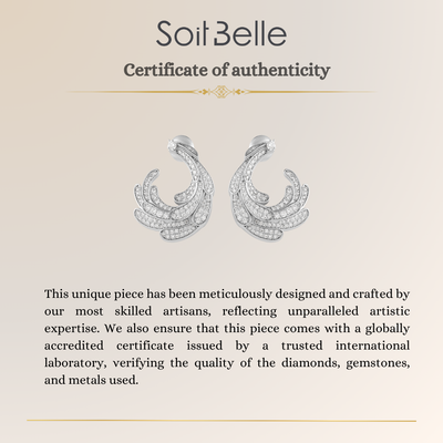 ETOILE WHITE Gold Luna Swirl Earring