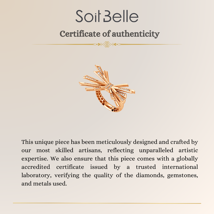 Rose Gold Diamond Cascade Ring