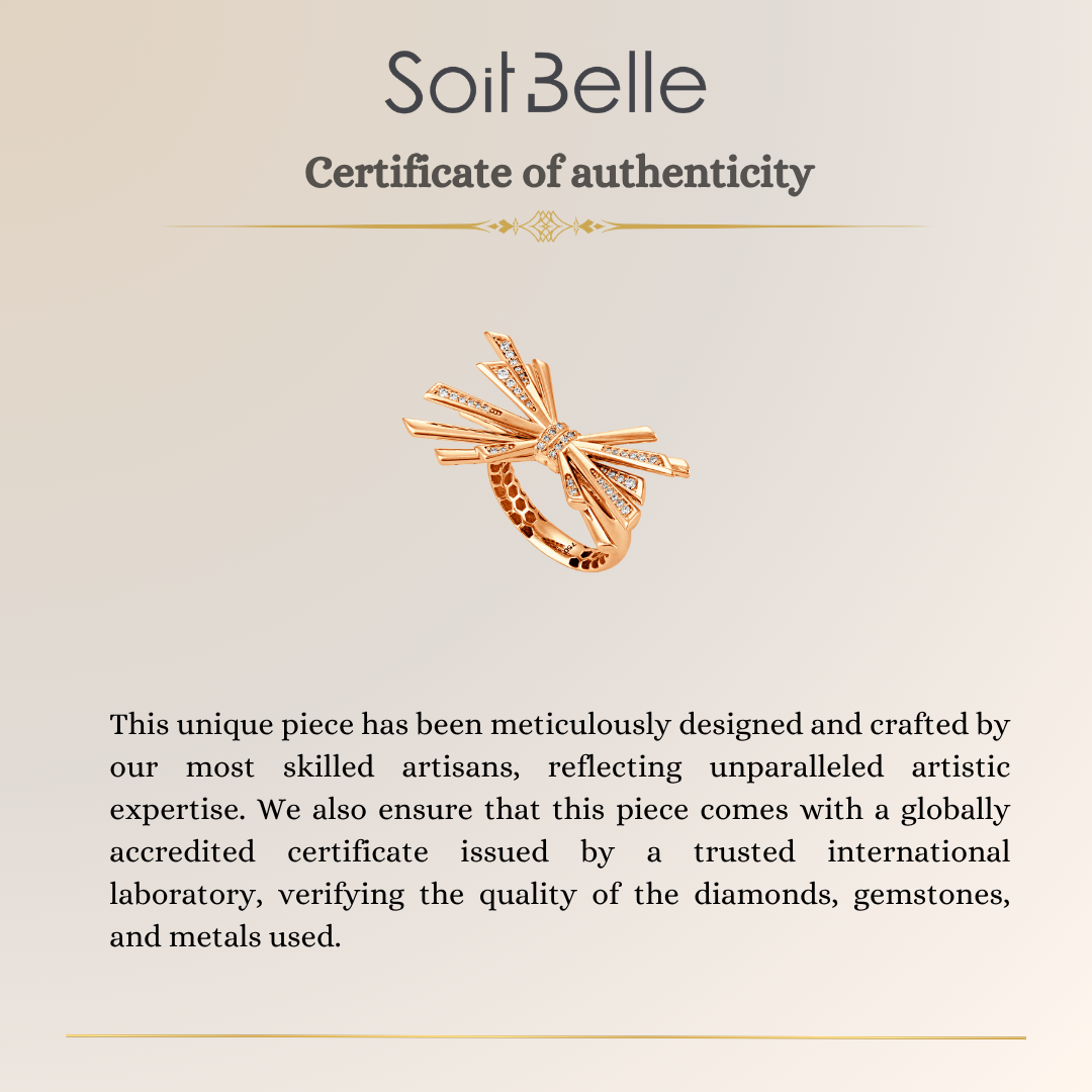 Rose Gold Diamond Cascade Ring