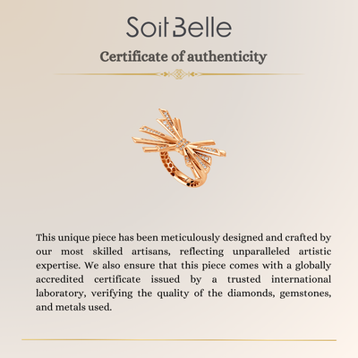 Rose Gold Diamond Cascade Ring