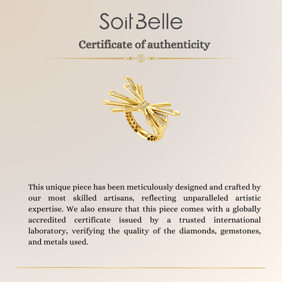 Yellow Gold Diamond Cascade Ring