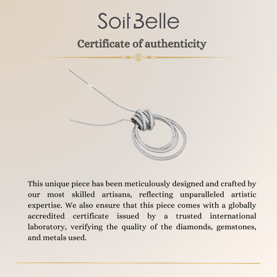 White Gold Starlit Rings Rose Gold Pendant