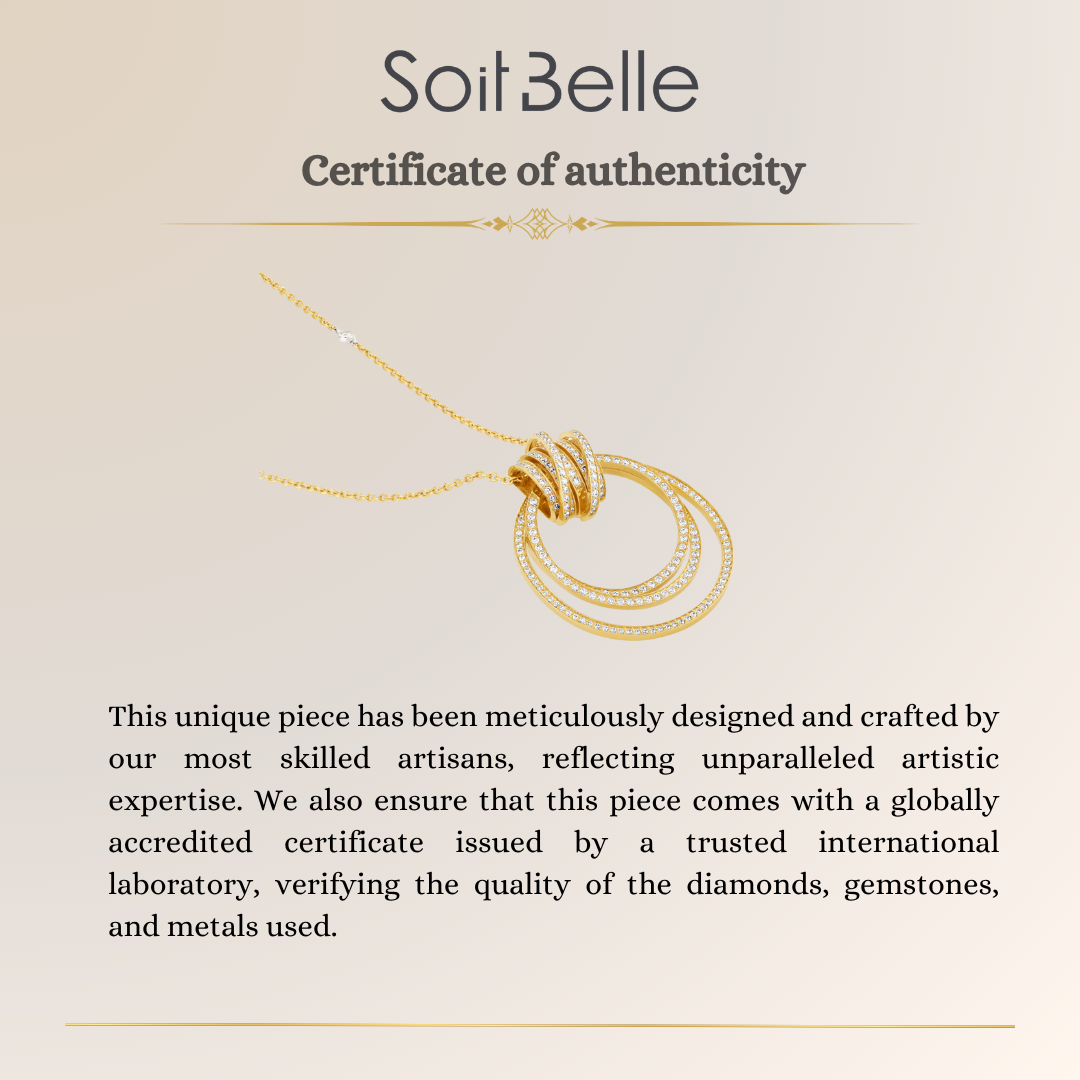 Yellow Gold Starlit Rings Rose Gold Pendant