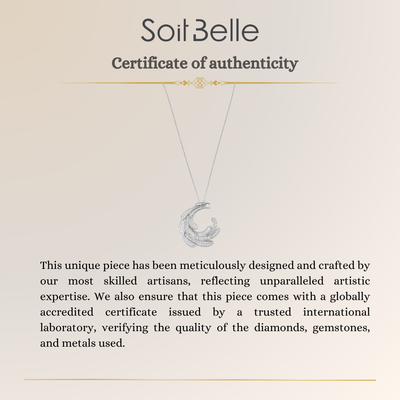 ETOILE WHITE Gold Luna Swirl Pendant