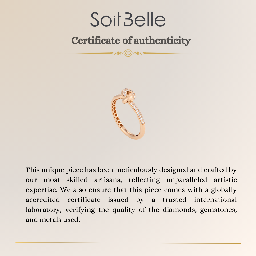 ETOILE Rose Gold Diamond Infinity Ring Small