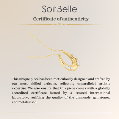 Celestial Crescent Yellow Gold Necklace