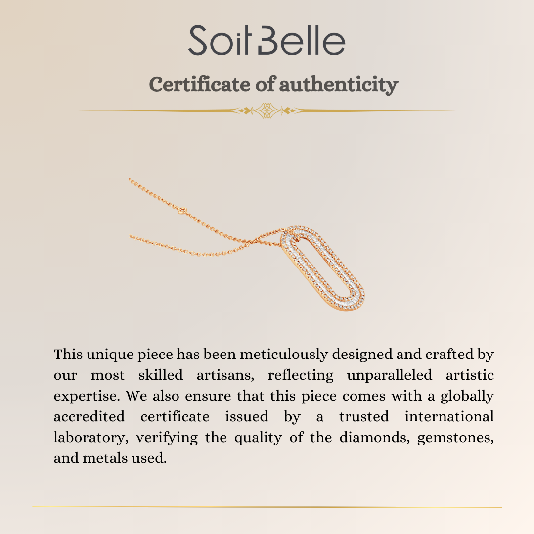 Rose Gold Diamond Statement Pendant