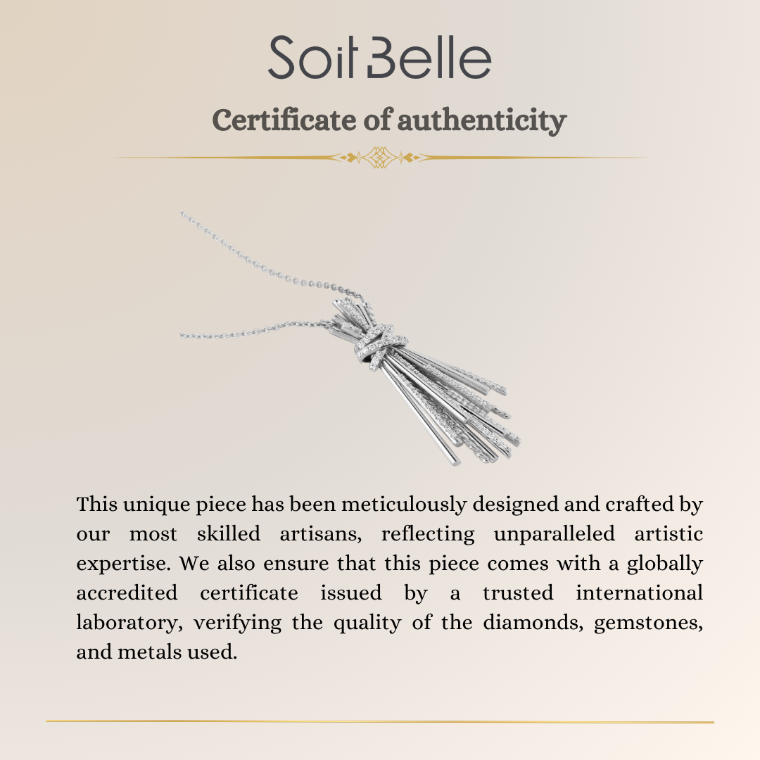 White Gold Diamond Ribbon Pendant