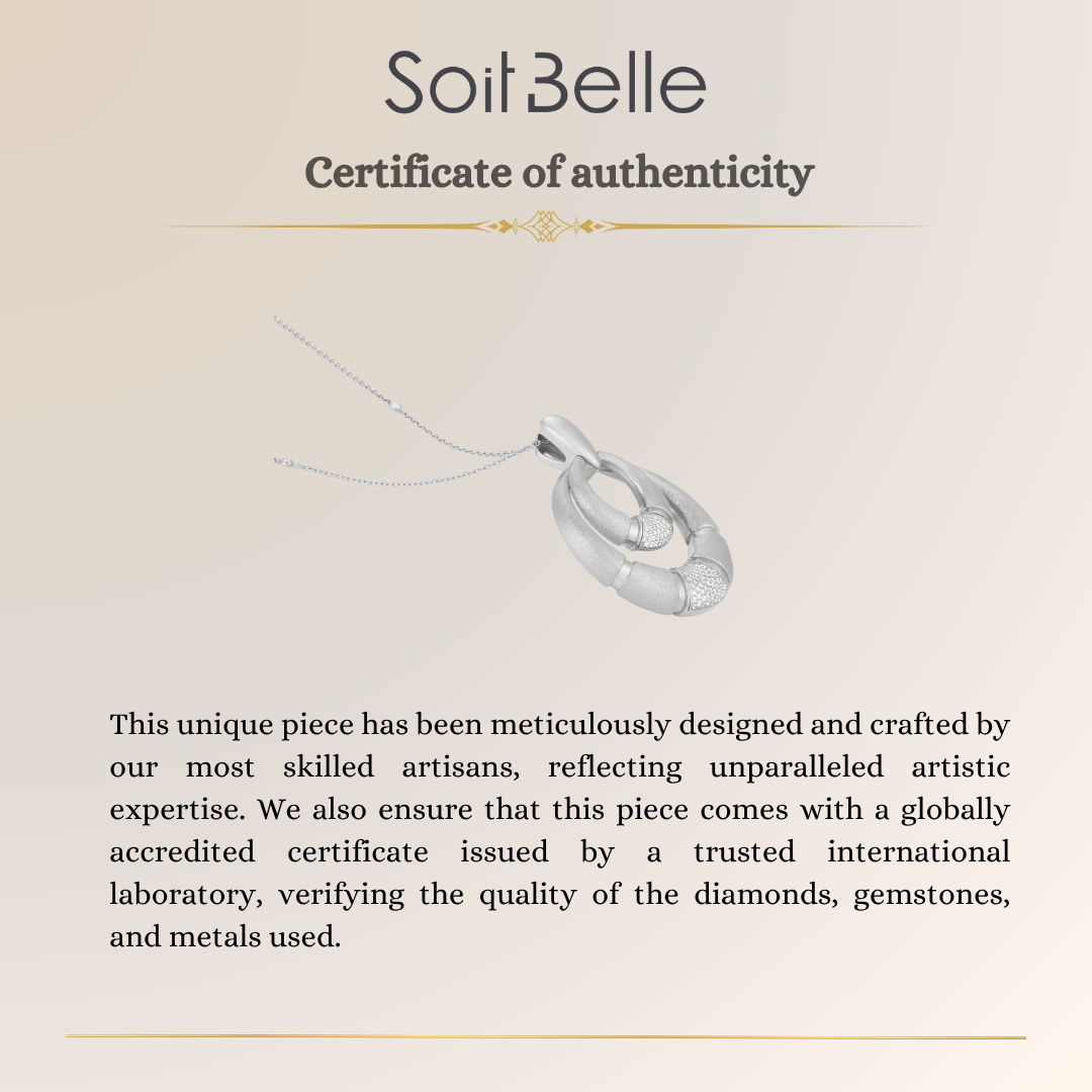 ETOILE White Gold Frosted Pendant
