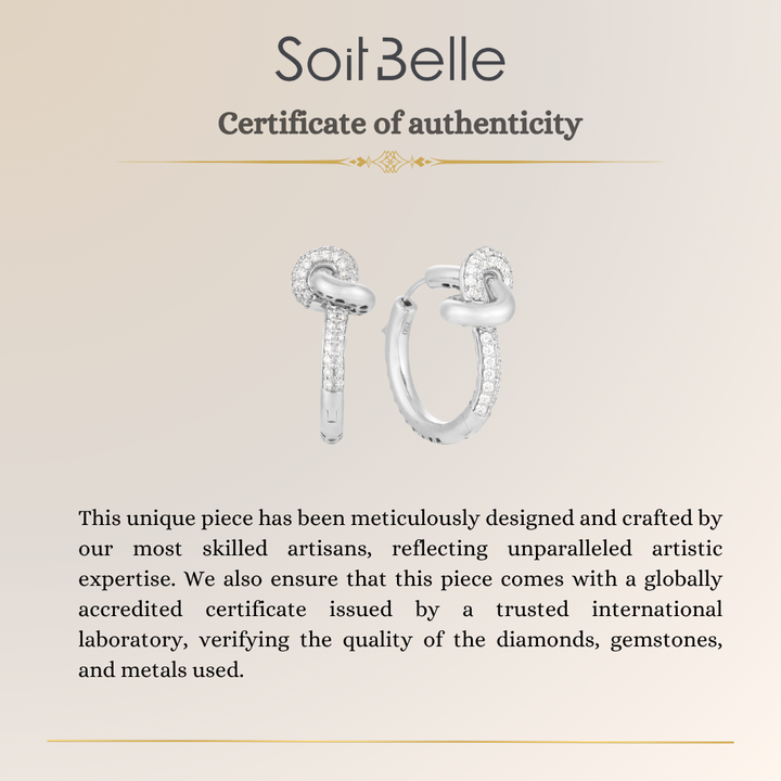 Infinity Knot Diamond Earrings