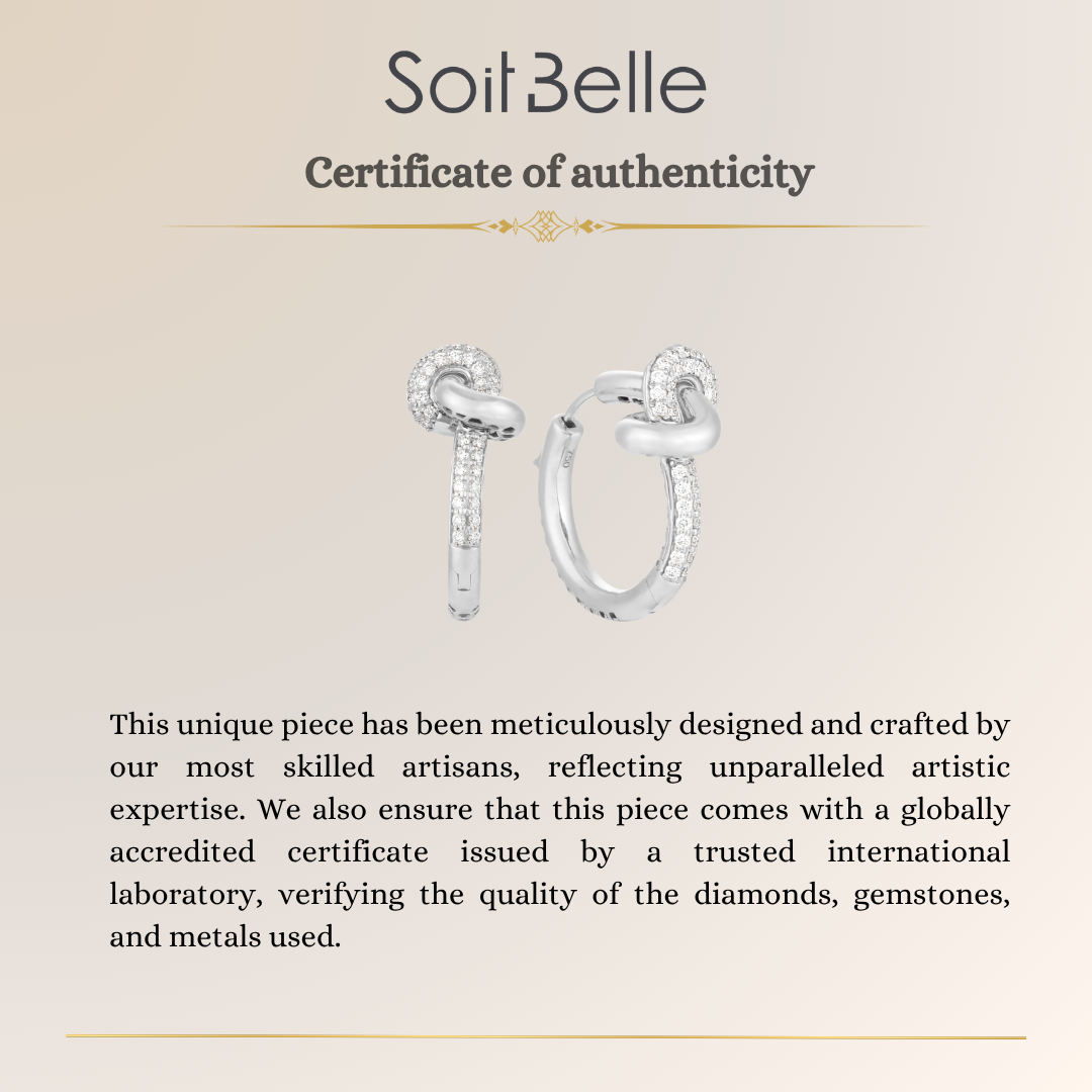 Infinity Knot Diamond Earrings