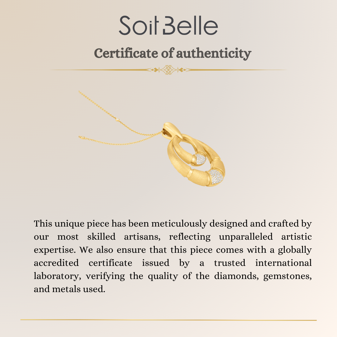 Yellow Gold Frosted Pendant