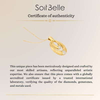 Yellow Gold Frosted Pendant