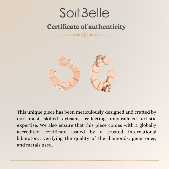 Rose Gold Eternal Circle earring
