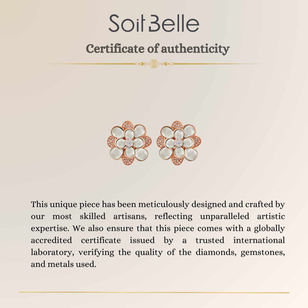 Rose Gold Diamond Earring