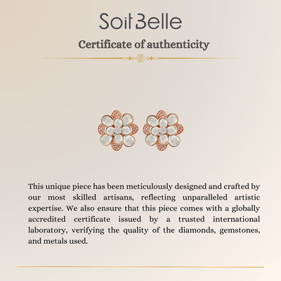 Rose Gold Diamond Earring