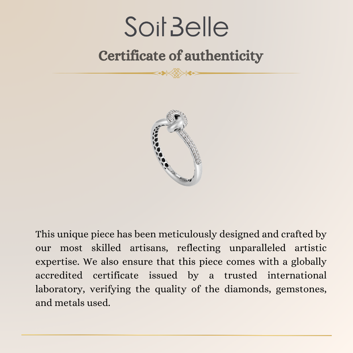 ETOILE White Gold Diamond Infinity Ring Small