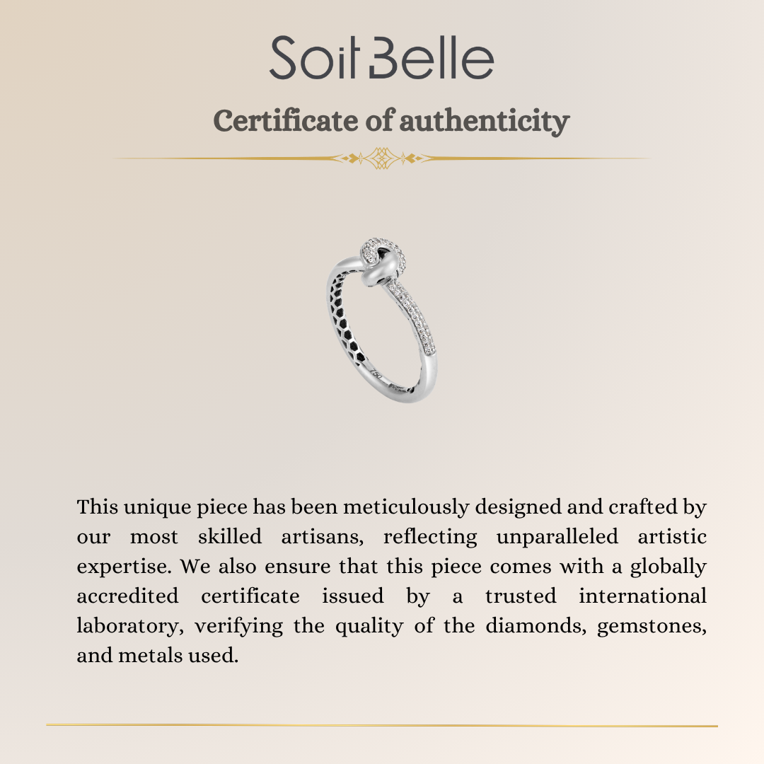 ETOILE White Gold Diamond Infinity Ring Small