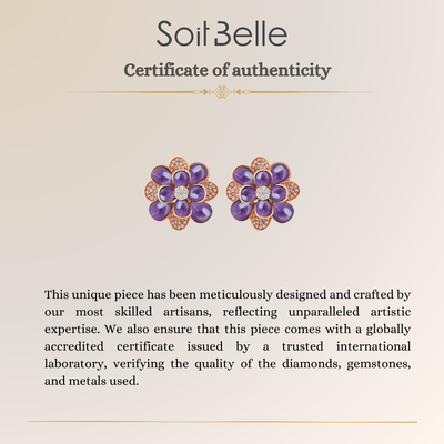 Rose Gold Diamond Earrings
