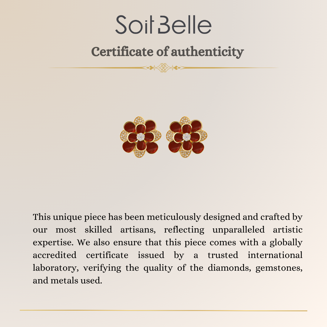 Yellow Gold Diamond Earrings