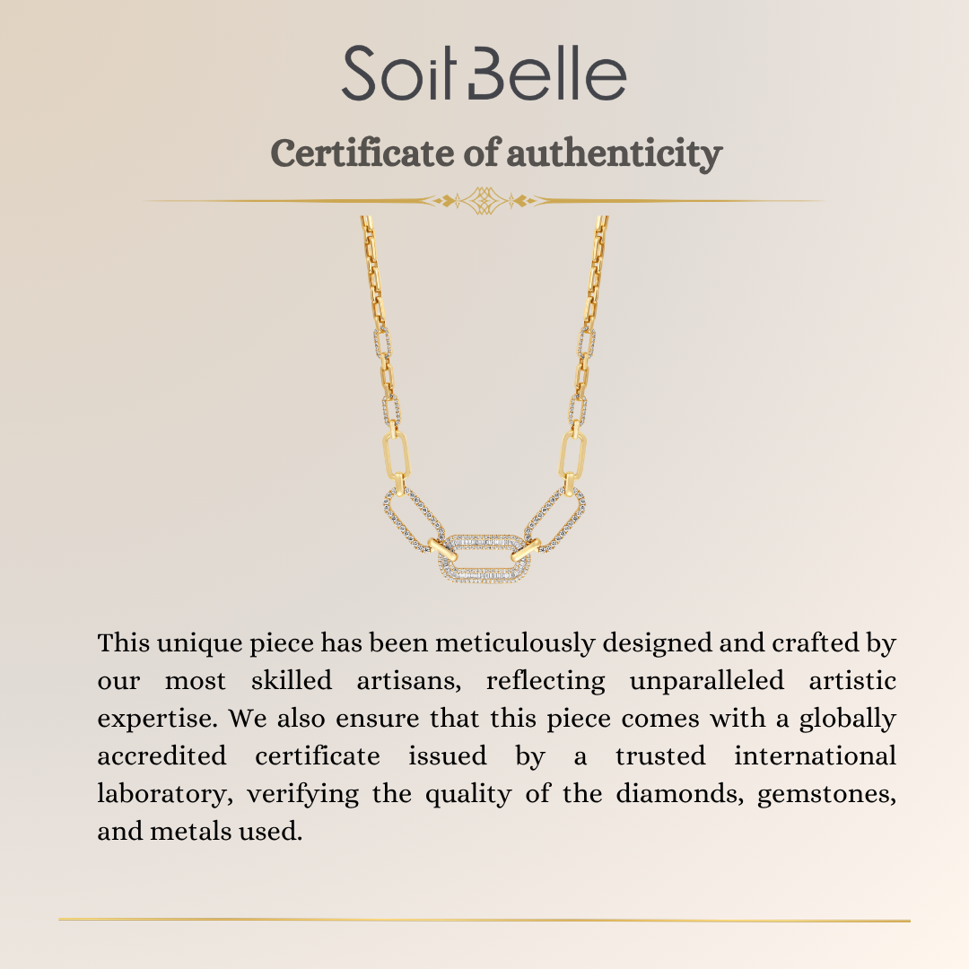 Yellow Gold Diamond Links Necklace