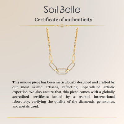 Yellow Gold Diamond Links Necklace