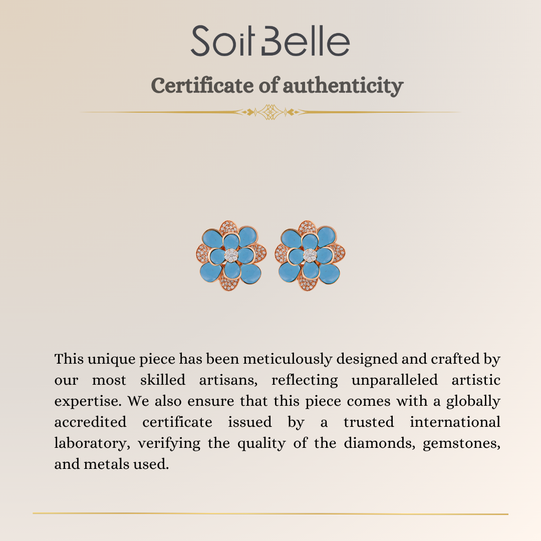 Rose Gold Diamond Earrings