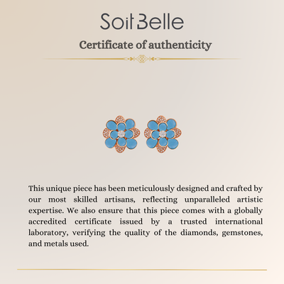 Rose Gold Diamond Earrings