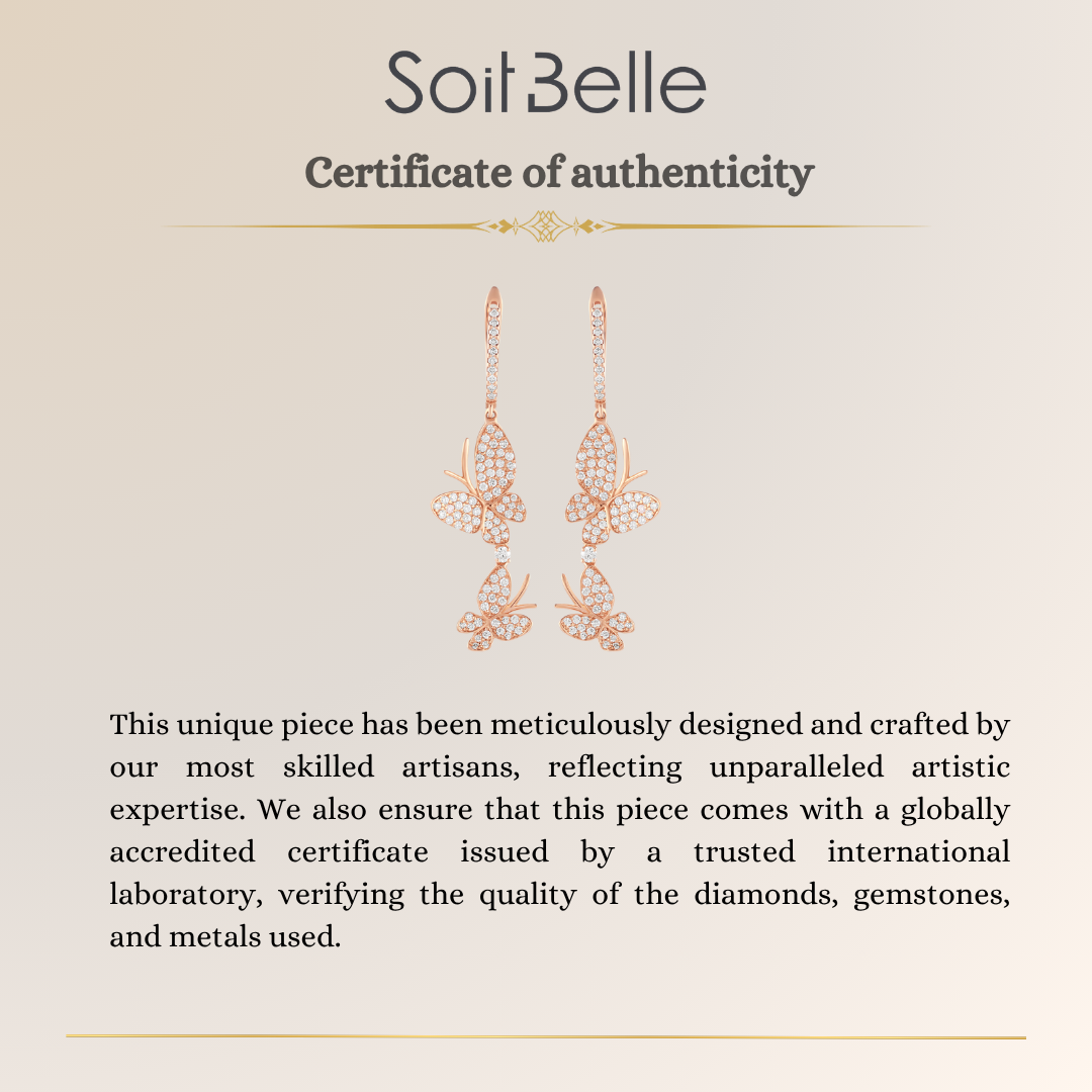 La Miniera Diamond Earring in Rose Gold