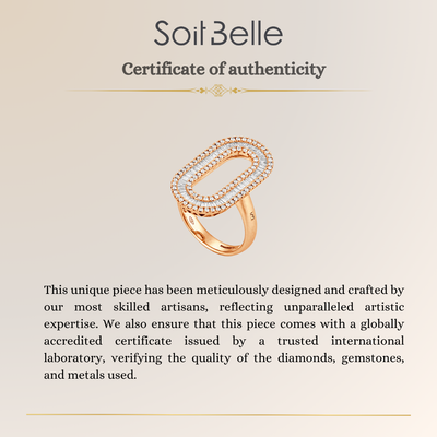 Rose Gold Diamond Statement Ring