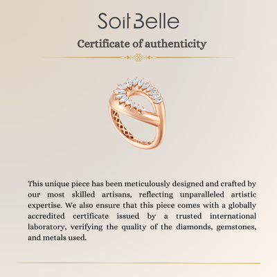 Rose Gold Marquise Diamonds Ring