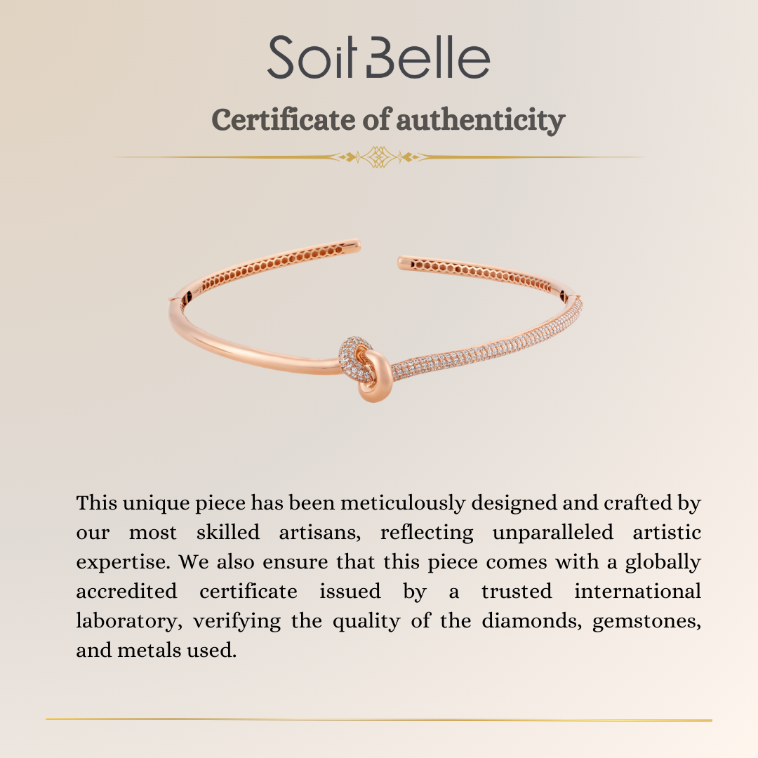 ETOILE Rose Gold Radiant Infinity Knot Diamond Choker