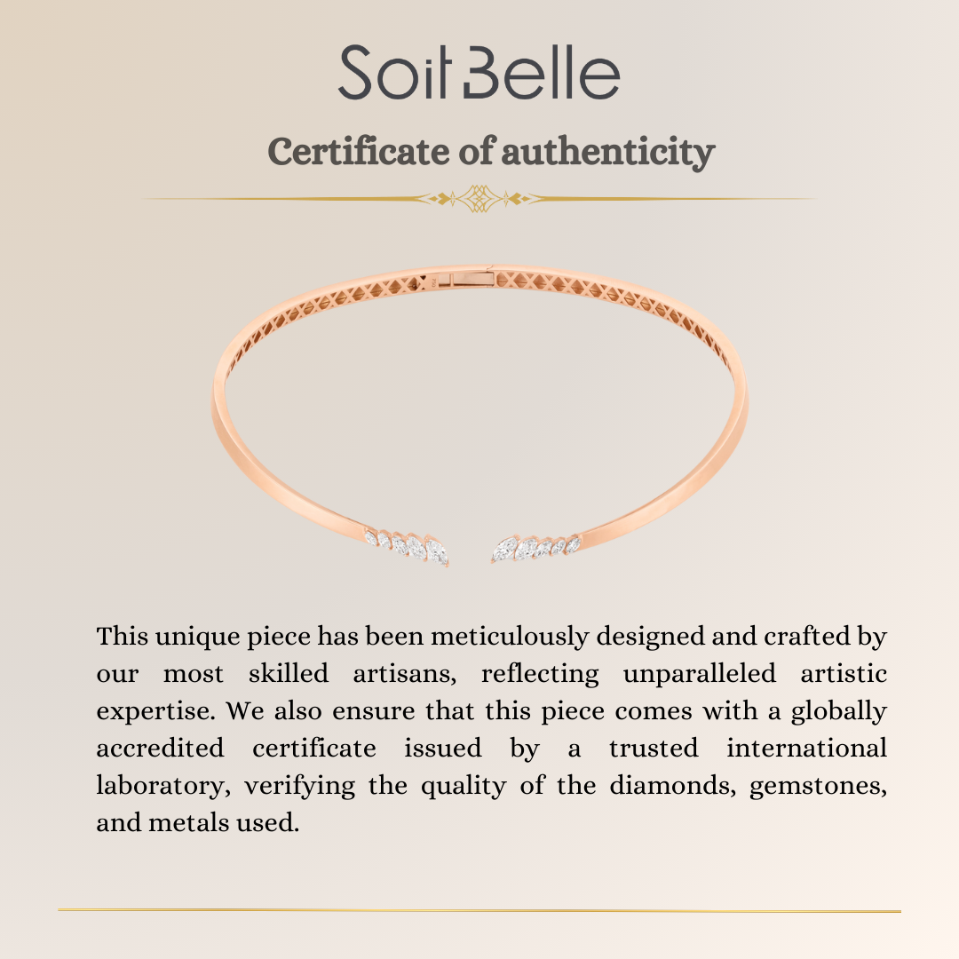 ETOILE Rose Gold Celestial Marquise Diamond Necklace