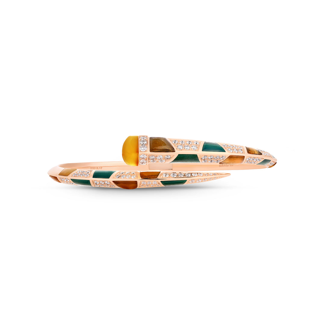 Artistry rose gold amber diamond bangle detail