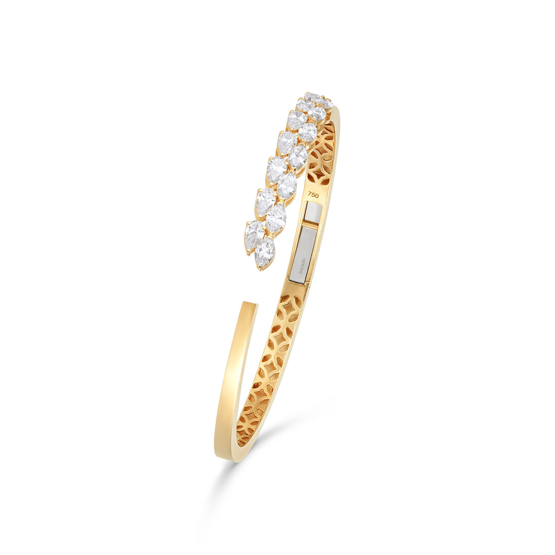 Etoile Rose Gold Marquise and Pear Bangle with Natural Diamond | Soit Belle Fine Jewellery
