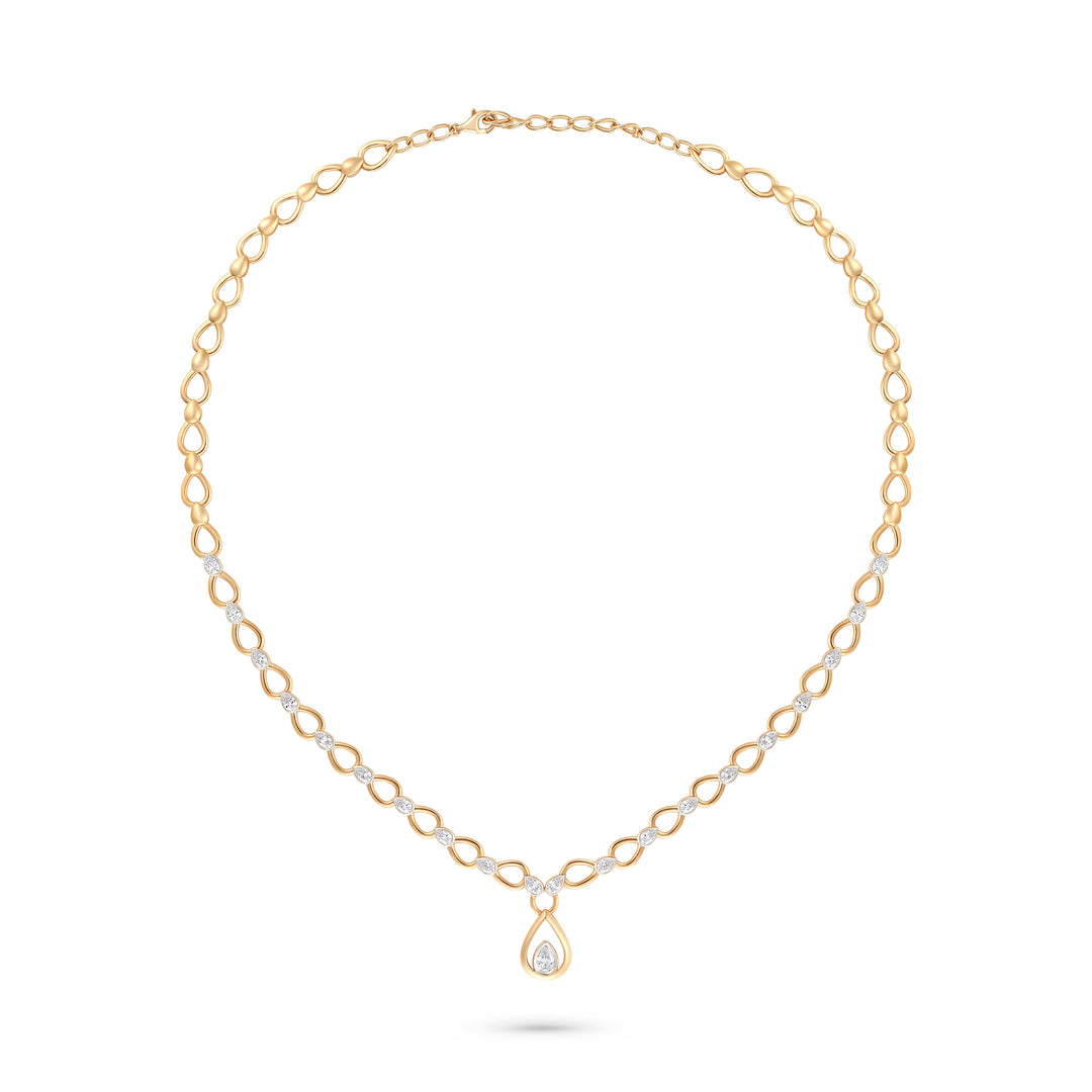 Etoile Rose Gold Teardrop Pendant with Natural Diamond | Soit Belle Fine Jewellery