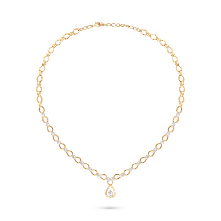 Etoile Rose Gold Teardrop Pendant with Natural Diamond | Soit Belle Fine Jewellery
