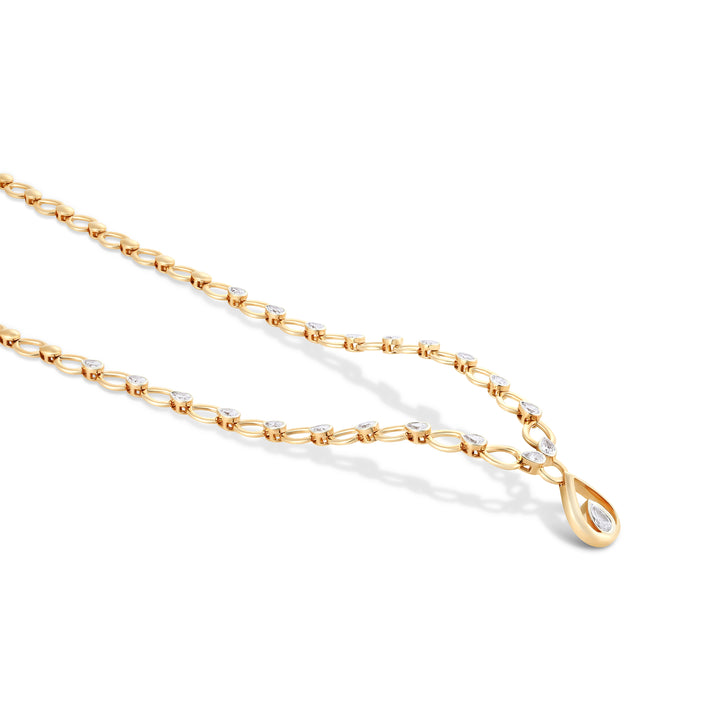 Etoile Rose Gold Teardrop Pendant with Natural Diamond | Soit Belle Fine Jewellery