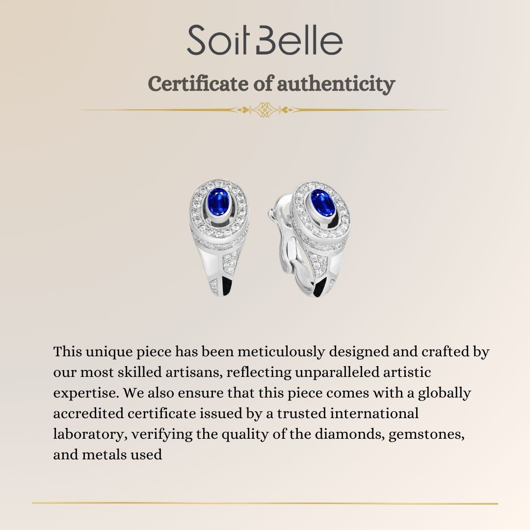 18K white gold earrings with kyanite