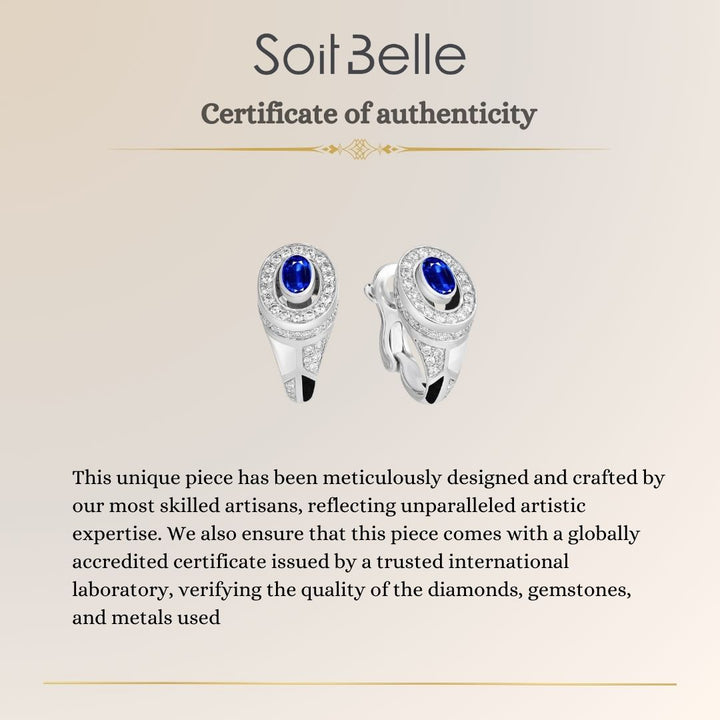 18K white gold earrings with kyanite