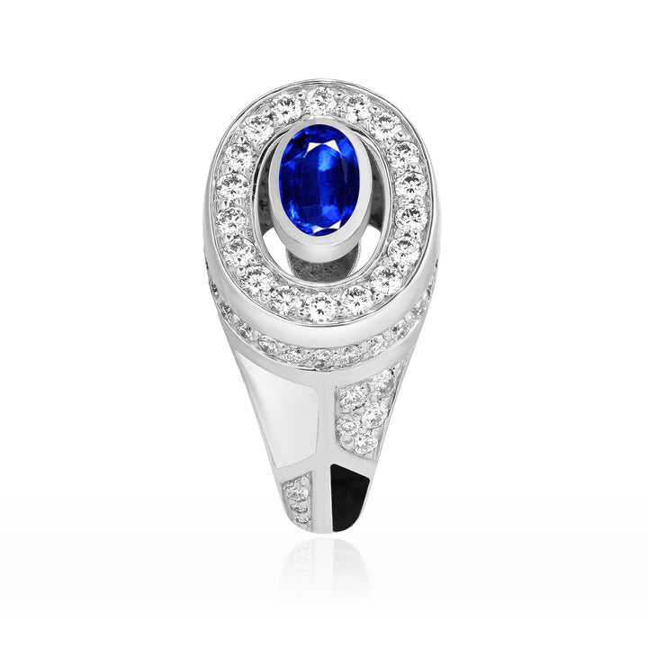 luxury white gold kyanite diamond earrings