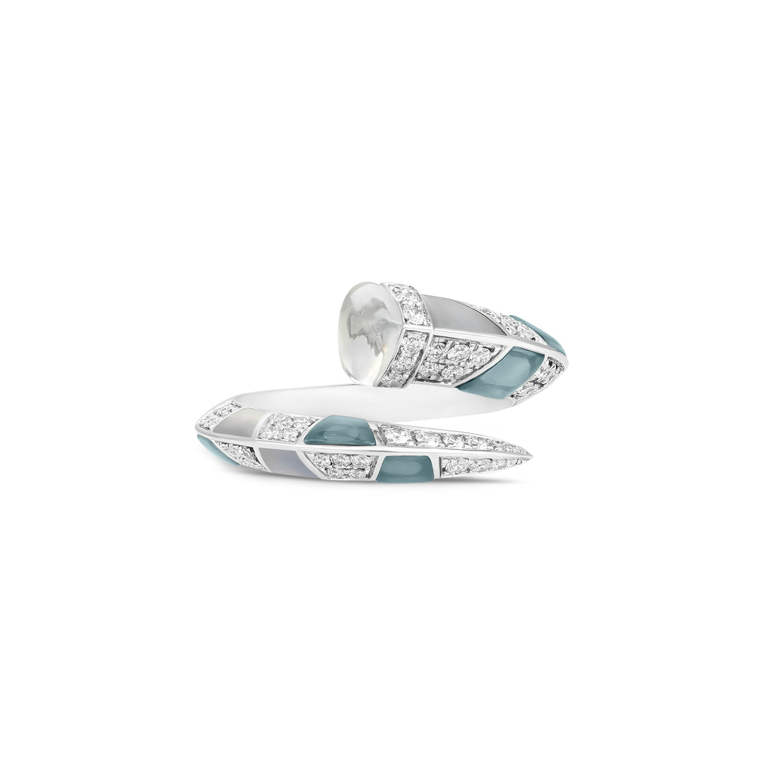 luxury aquamarine diamond ring