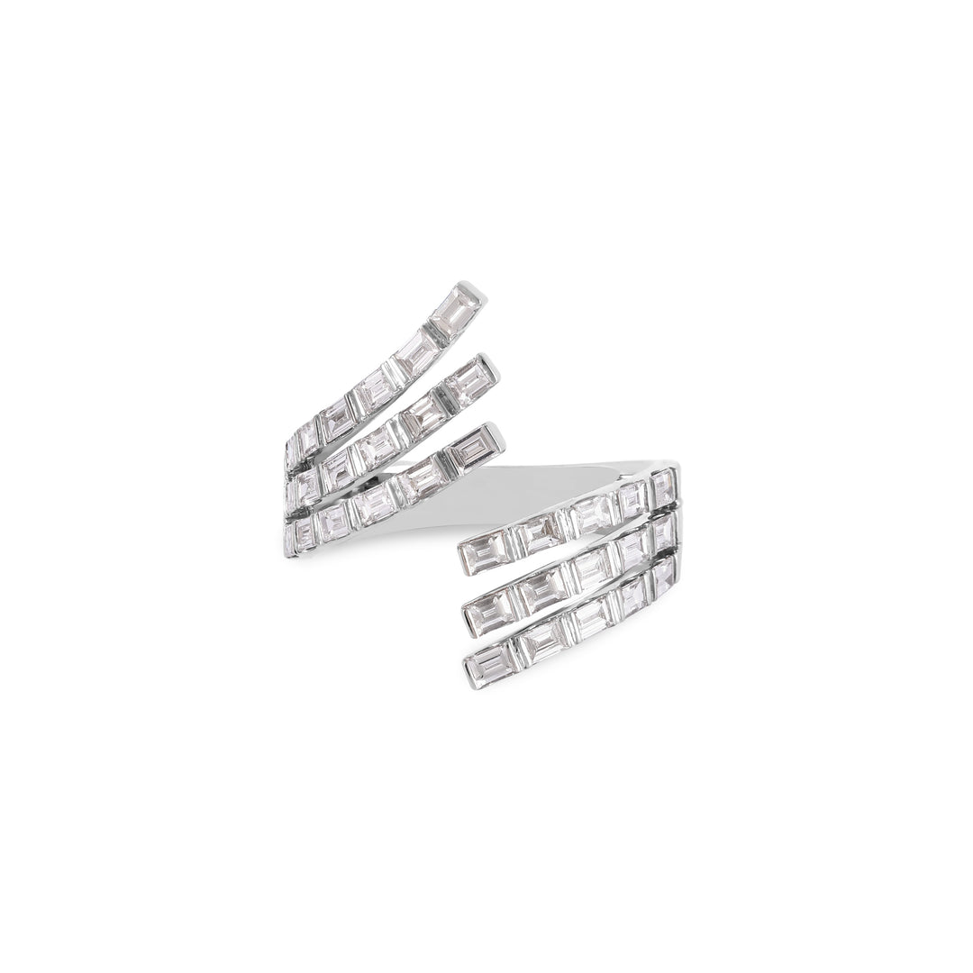 DILARA White Gold Baguette Diamond Ring